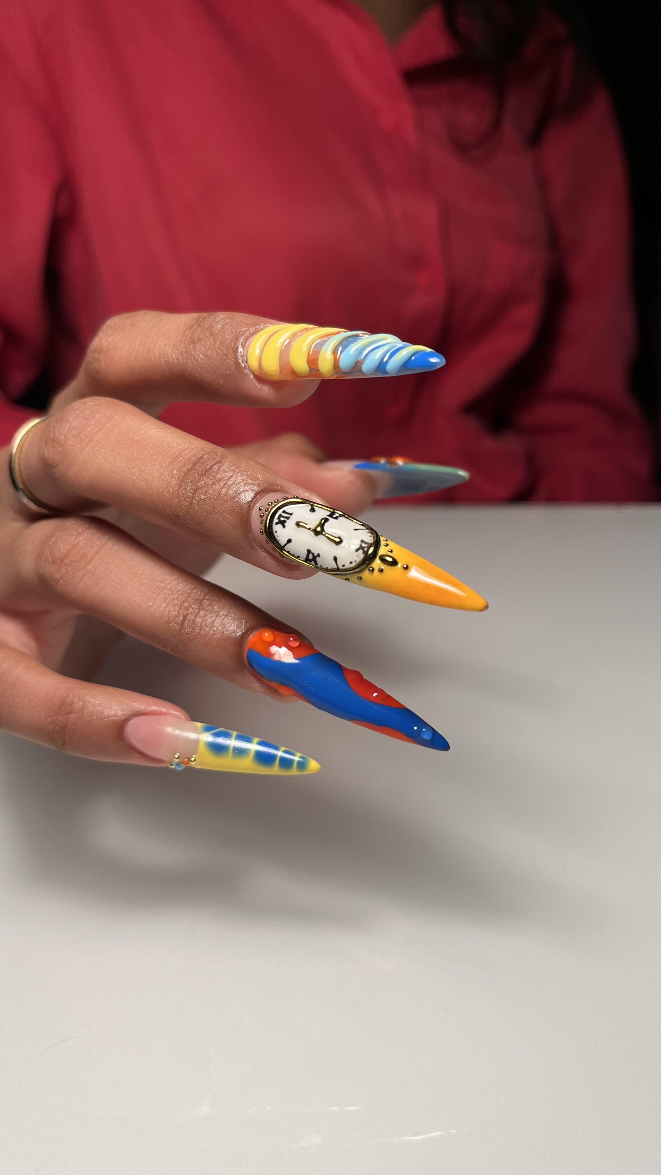 Prishcious Nails — Detailed Floral & Metallic Art